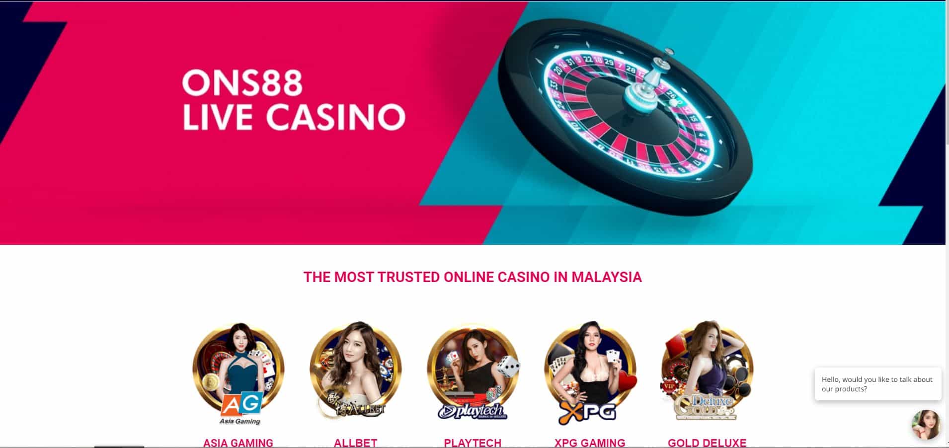 ons88-Available-Games-Live-Casino